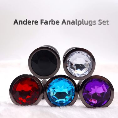 Набір анальних пробок 3 шт. з металу (Gunmetal) - велика, середня, мала. Підходить для початківців, жінок, чоловіків, пар.