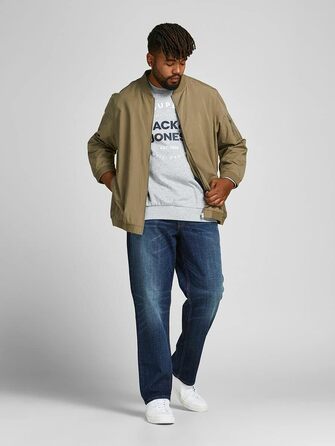 Чоловіча куртка-бомбер JACK & JONES Blousonjacke, чорна, розмір 5XL