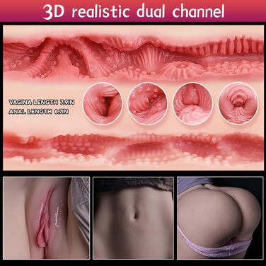 Секс-іграшка для чоловіків 3 в 1, реалістична секс-лялька з 3D-симуляцією, мастурбатор
