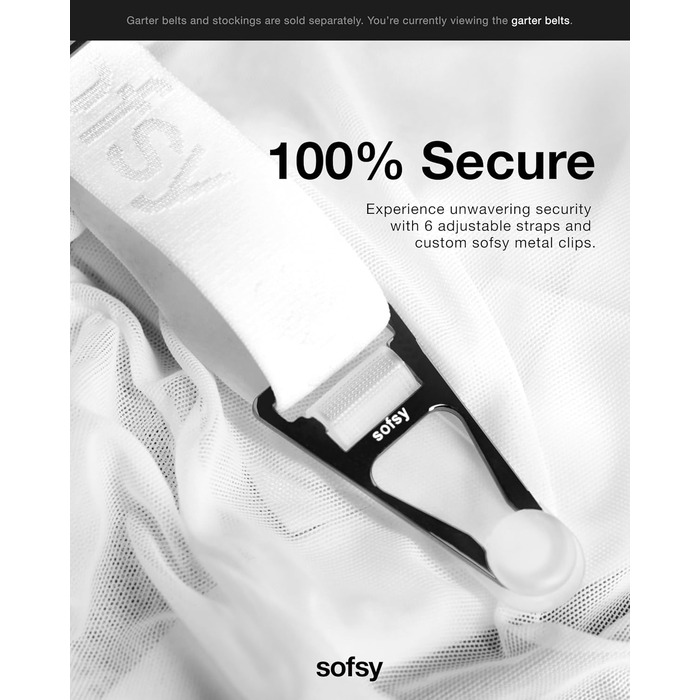 Шовкові панчохи Softy Strapsstrümpfe для ремінця, білі, розмір L