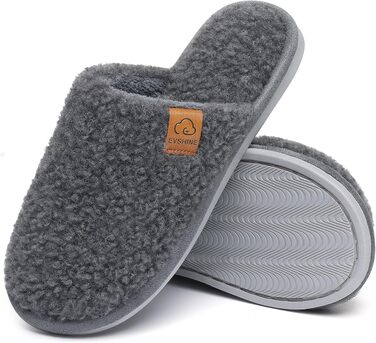 Жіночі м'які капці-тапочки Evshine з ефектом пам'яті (Memory Foam), закриті домашні капці, темно-сірі, розмір 37/37.5 EU