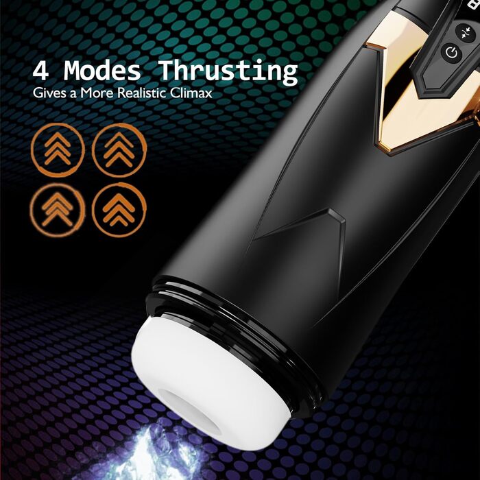 Електричний мастурбатор Sumeber з 9 вібраціями, телескопічною функцією та LCD дисплеєм. Реалістична вагіна для чоловіків