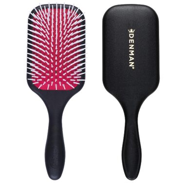 Щітка для волосся Denman D38 Paddle Brush для розплутування та стайлінгу вологого і сухого волосся (кучеряве, густе, пряме), чорна/червона/біла