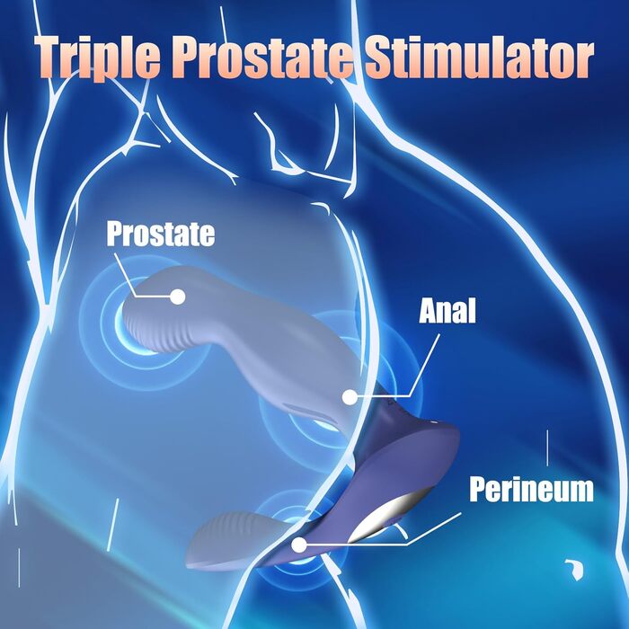 Анавібратор для чоловіків та пар: масажер простати з пультом, анальний дildo з 9 режимами вібрації та ротації, секс-іграшка XXL