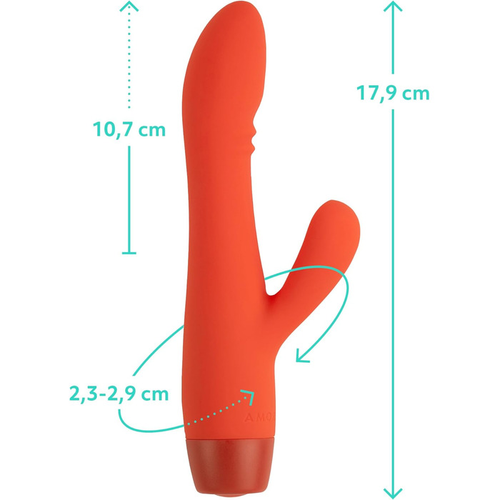 Вібратор AMORELIE Joy – Rabbit для жінок | Водостійкий, перезаряджається, силікон та ABS