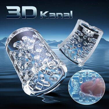 Електричний мастурбатор для чоловіків з 9 режимами, телескопічною та ротаційною функцією масажу - 3D модель