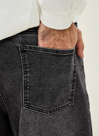 Чоловічі джинси Baggy JMIERR у стилі streetwear, широкі варені джинси з деніму, чорні, розмір XL