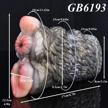 Реалістичний мастурбатор Seckoe Tier з анусальним тунелем та анатомією тваринної вагіни (G6193, Камелеон)