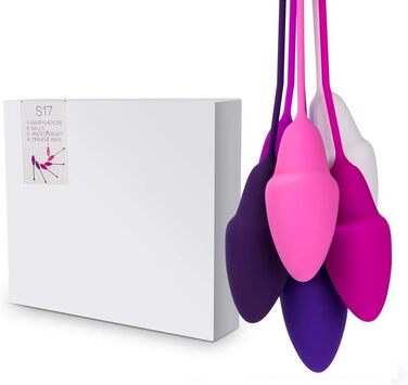 JIELUO Набір тренувальних кульок для підсилення м'язів тазу - 6 шт. для жінок. Тренування м'язів тазу, контроль сечовипускання, сили та координації. Силіконовий тренажер для жінок