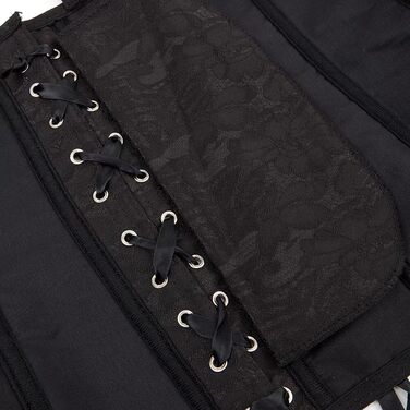 Корсет топ бюстєль для жінок, оверсайз, атлас, квіткова мереживна шнуровка, плюс сайз, бодішейпер, білий 2550 (3XL, чорний)