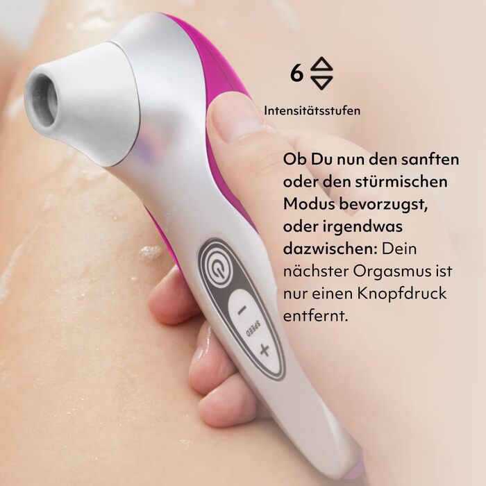 Womanizer Pro 40 - вібратор для клітора: 6 рівнів інтенсивності, тихий, водонепроникний, magenta/срібло