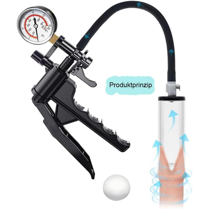 Вакуумний пристрій для розтягування крайньої плоті (пеніс-насос) з манометром - для чоловіків