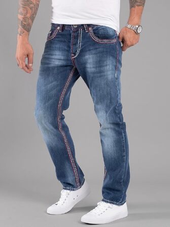 Чоловічі джинси Rock Creek Denim M33 з посиленими швами, темно-сині (42W / 36L, Rc-2272)