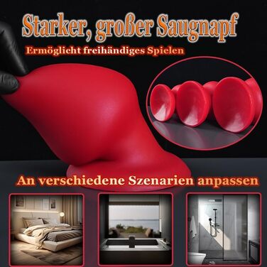 Силіконовий анальний плаг Jomyu Weichen з присоскою для масажу G-точки та простати, анальний дилататор для жінок та чоловіків, червоний, XXL