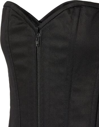 Корсет Daisy Corsets чорний бавовняний з суцільними ребрами жорсткості, розмір 6X