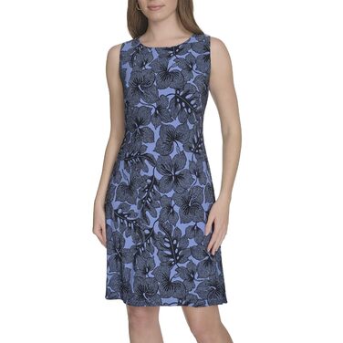 Сукня Tommy Hilfiger Adaptive жіноча з кишенями, колір синій/блакитний (32)