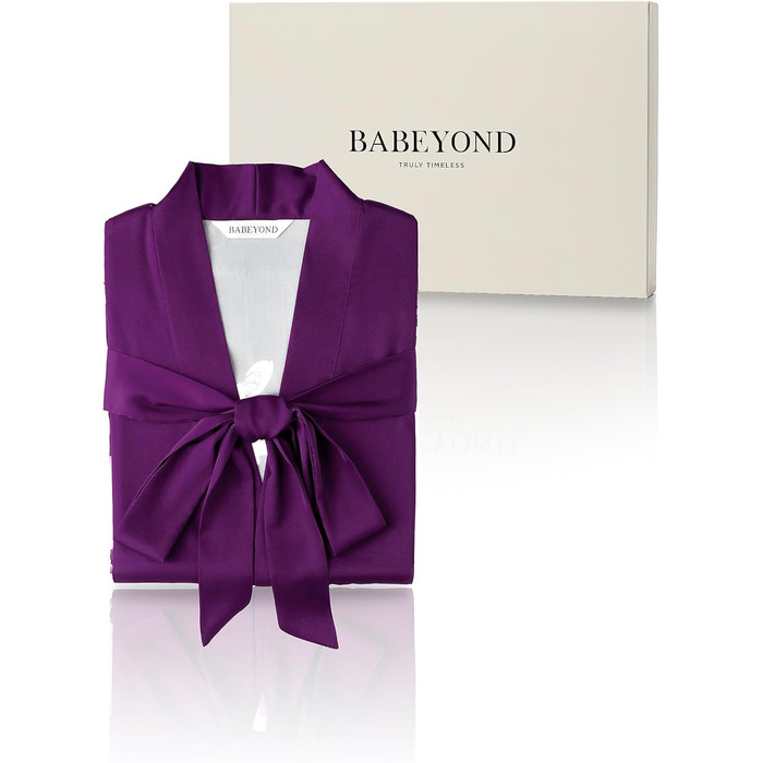 Халат жіночий Babeyond Кімоно з квітковим принтом, максі, довгий, пляжний, для вечірки, весільної ночі, для дому (один розмір, фіолетовий)