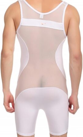 Сексуальний комплект нижньої білизни для перевдягання: халат та прозорі штани для чоловіків (білий, XL)