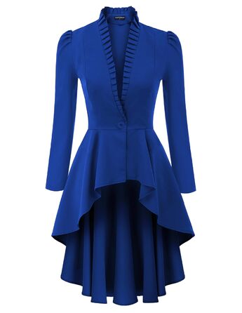 Жіночий костюм на Хелловін: корсет-жакет у стилі Ренесанс/Вікторіан/Стімпанк (Сапфіровий, XL)