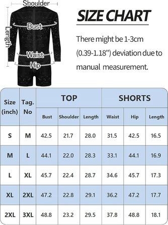 Panegy чоловічий комплект: мереживкова сорочка-туніка та шорти, сітка, чорний