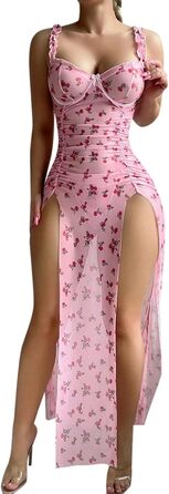 Сексуальний комплект спідньої білизни Babydoll з мереживом, рожевий (C4-rosa), S