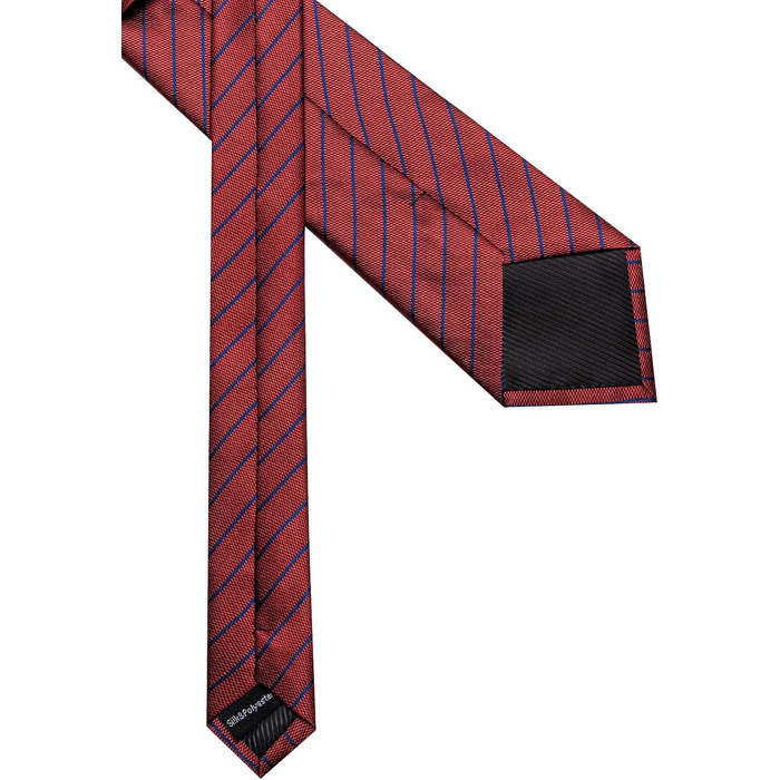 Чоловічий набір: шовкова смугаста краватка (160 см), кишенькова хустка та затискач для краватки, бордовий колір, для весіль та офіційних заходів