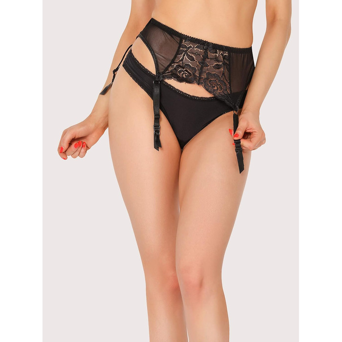 Пояс-стрінг Merry Style 911 S чорного кольору для панчіх