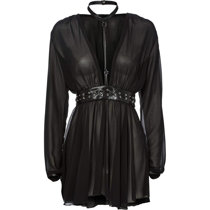 Чорне мереживне плаття Noir з бантиком, розмір 3XL