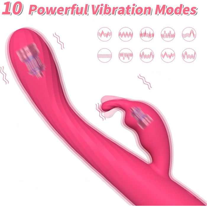 Вібратор Rabbit для жінок, G-spot, 10 режимів, рожевий