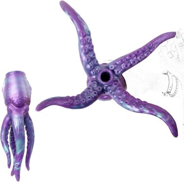 Реалістичний мастурбатор у вигляді інопланетної істоти з 4 щупальцями, силікон, 2 в 1, для чоловіків