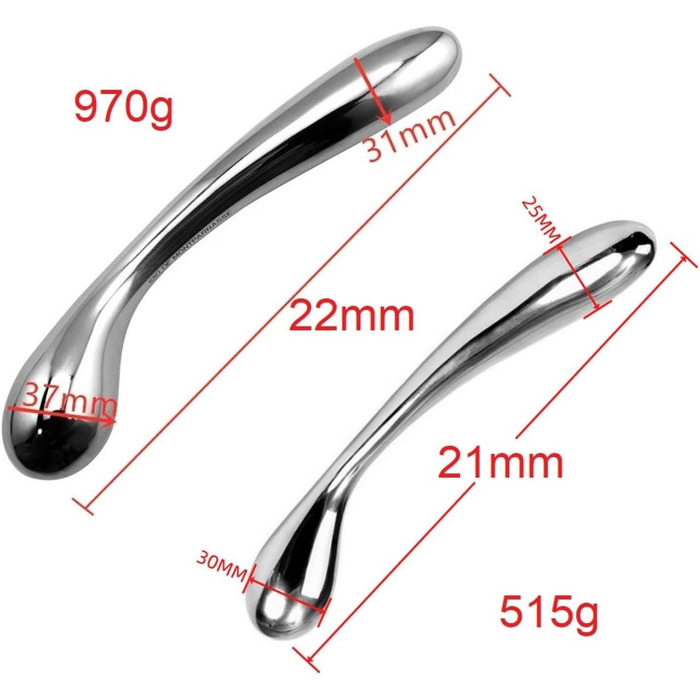 Анальний плаг з нержавіючої сталі, подвійний, металевий фальшивий ділдо, масажер G-точки, тренажер для ануса, дорослий секс-іграшка, великий розмір