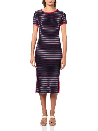 Сукня жіноча Tommy Hilfiger повсякденна з коротким рукавом, мультиколор (M)