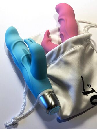 Вібратор для жінок Belladot Barbro Rabbit - блакитний, для клітора та G-точки, 7 режимів, для подвійного задоволення