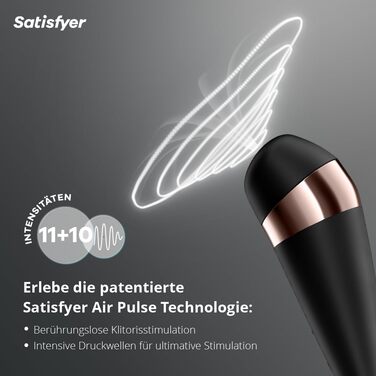 Vibrator Satisfyer Pro 3 Plus: потужний масажер для жінок | Стимуляція клітора | Безшумний, водонепроникний (IPX7), з функцією насосу | 1 шт.