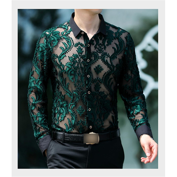 Прозора сітчаста накидка для чоловіків та жінок, сексуальна, коротка, для нічного клубу, мереживна накидка (XS, Cs24)