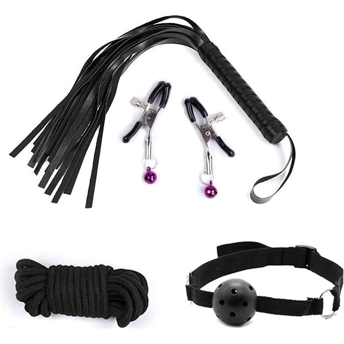 Набір для бондеражу з 18 предметів: фета, наручники, маска для очей. Ідеально для початківців та досвідчених. Еротичні іграшки для пар