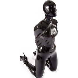 Латексний костюм-комбінезон, унісекс, повна латексна еластична спідниця, фетиш, клубний костюм, блискавка, скінфіт, слєв, бондідж, БДСМ, іграшка, XS, чоловічий стиль