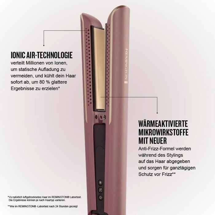 Випрямляч для волосся Remington AIRvive S8930 з іонною повітряною технологією, ультракерамічним покриттям та LCD-дисплеєм (150-230°C)