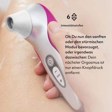 Womanizer Pro 40 - вібратор для клітора: 6 рівнів інтенсивності, тихий, водонепроникний, magenta/срібло