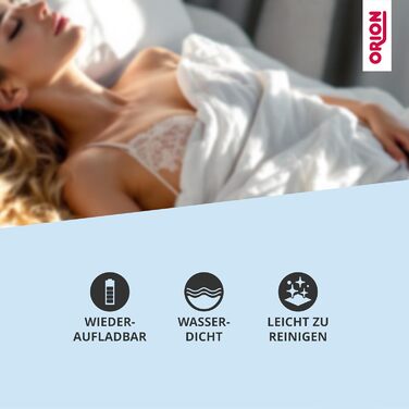 Вібратор ORION Rabbit-Vibrator: інтенсивна стимуляція, вагінальна та кліторальна, 10 режимів, блакитний, 20 см