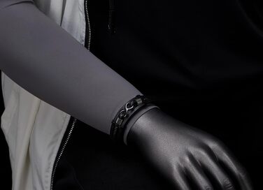 Плетений шкіряний браслет COOLSTEELANDBEYOND з символом нескінченності (цифра 8), коричнево-чорний, унісекс