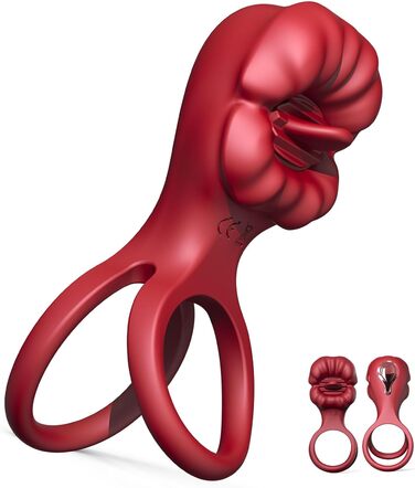 Вібраційний кільце для статевого члена з керуванням через додаток, 9 режимів вібрації/лизання, секс-іграшка для чоловіків, пар та жінок