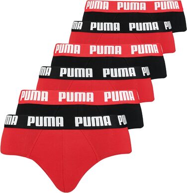 Сліпери (труси) чоловічі PUA 6 шт. (M, -005 Червоний / Чорний)