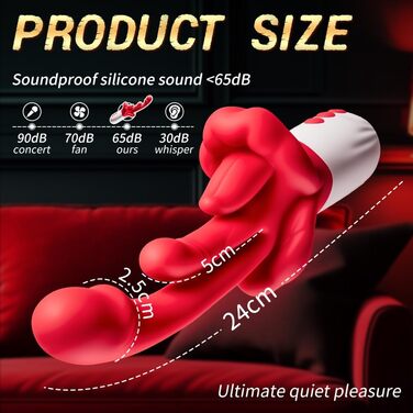 Набір вібраторів 4-в-1 для жінок: вібратор, стимулятор G-точки, кліторального стимулятора, з нагріванням та 25 функцій