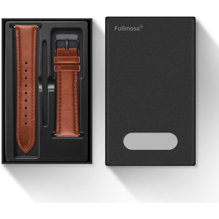 Шкіряний ремінець Fullmosa 22 мм для Samsung Galaxy Watch 46мм, Galaxy Watch 3 45мм, Gear S3 Frontier/Classic, коричневий градієнт, чорна застібка