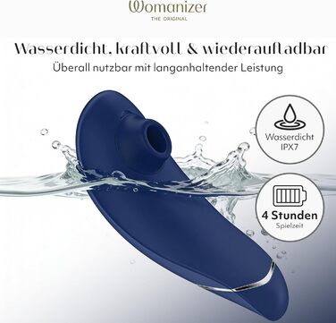 Womanizer Premium: вібратор для клітора з ефектом тиску | Інтимна іграшка для жінок | Чорний