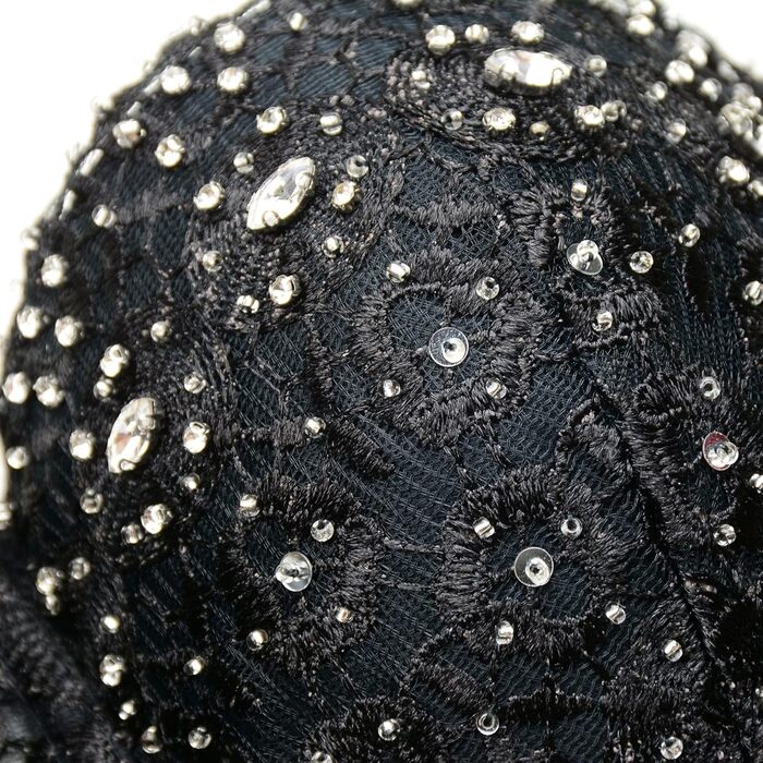 Чорний бюстгальтер-корсет з мережива та стразів Ellacci, топ-кроп, бюстгальтер, мереживний, сексуальний, чорний