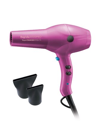 Професійний фен для волосся Diva Pro Styling Rapida 4000 Pro, 2200 Вт, 4 температурних та 2 швидкісних режими, функція холодного обдуву, magenta