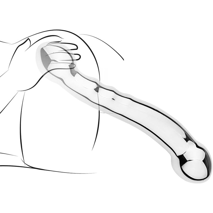 Анальний плаг з нержавіючої сталі GUYOS Doppelkopf для стимуляції G-точки та простати, 710г