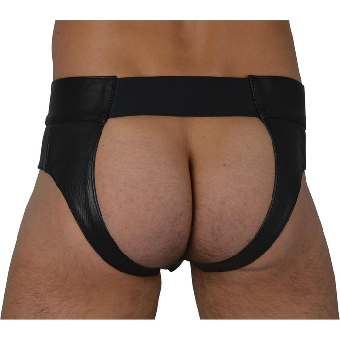 Чоловіча спідня білизна з шкіри Awansstar AW-510, чорна, танга/сліп, 32 розмір